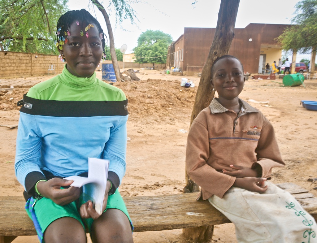 Sebba students like Teyira and Gertrude will benefit from the new library.