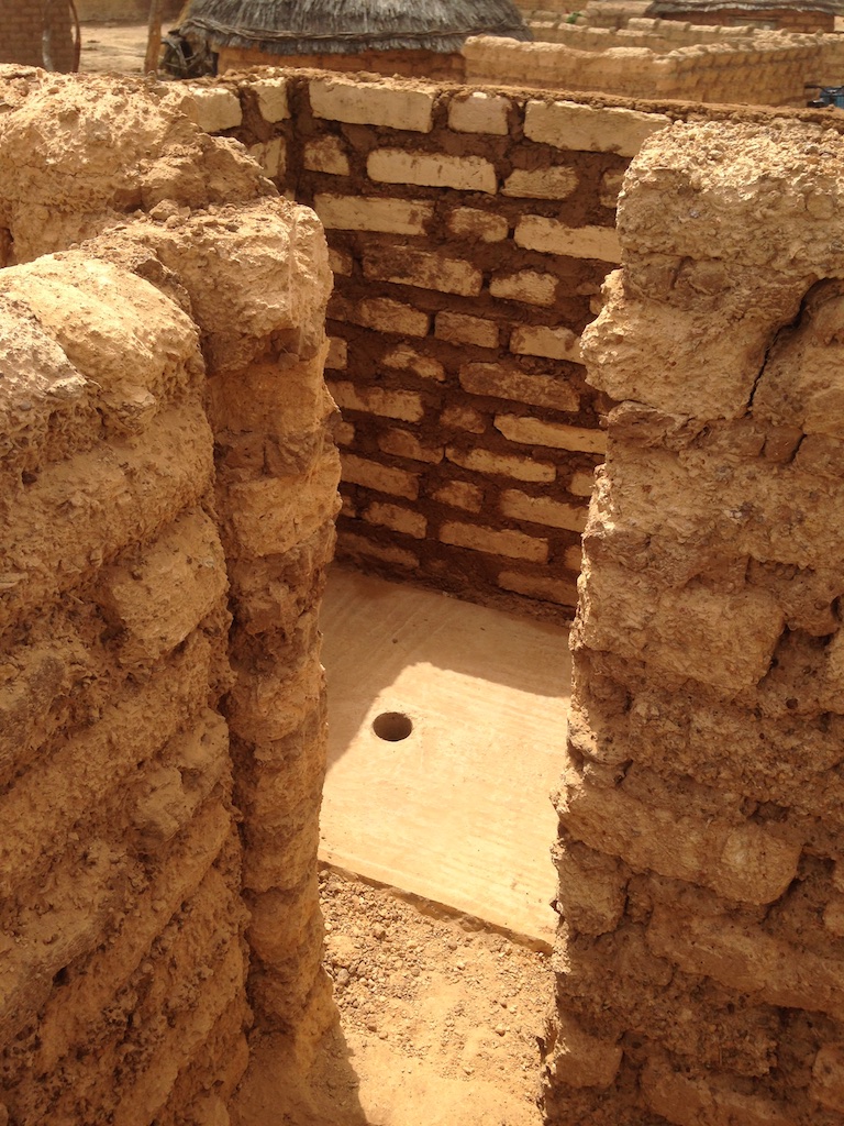 Interior of completed latrine